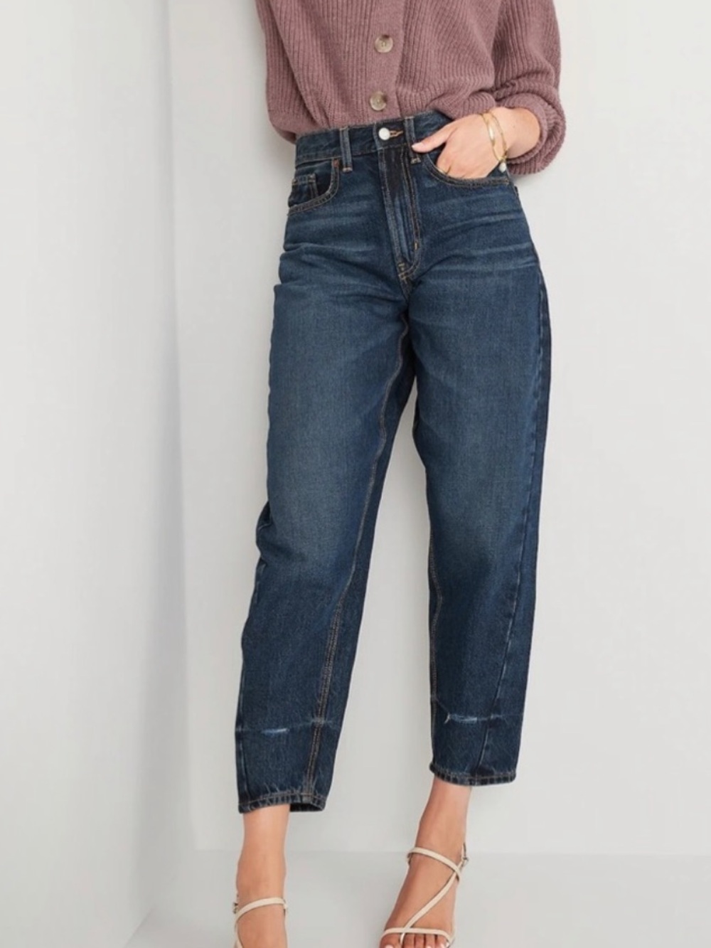 OLD NAVY Extra High-Rise Balloons Women’s Jeans — Dark Blue Size 12P